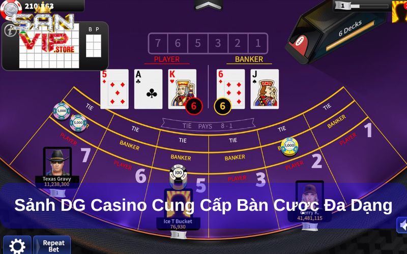 Bàn cược minh bạch tại DG Casino