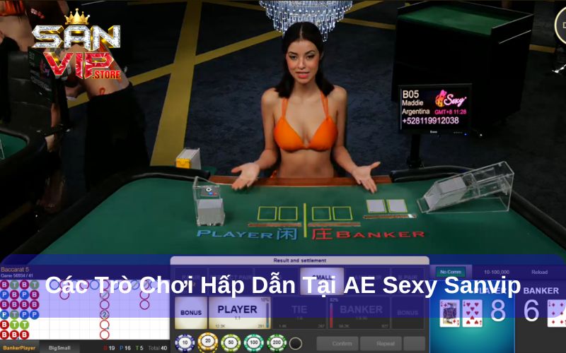 Trò chơi nổi bật tại sảnh casino AE