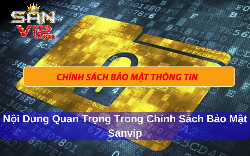 Chính sách bảo mật Sanvip và những nội dung quan trọng
